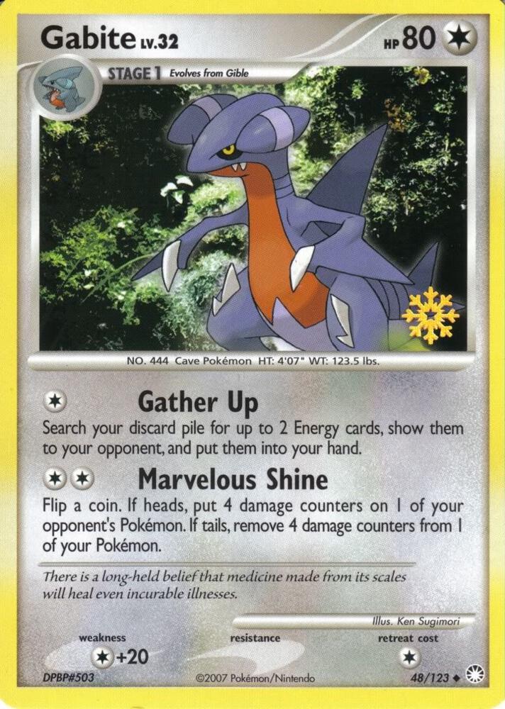 Mysterious Treasures Gabite [Snowflake-Stamped] Pokémon card